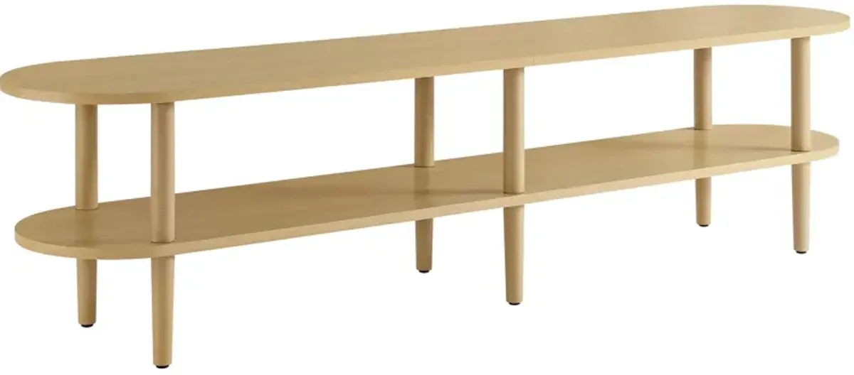 Torus Oval Wood TV Stand by Modway Walnut