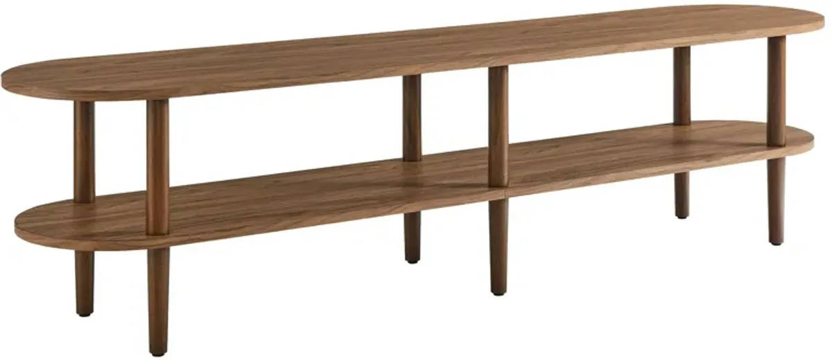 Torus Oval Wood TV Stand by Modway Walnut