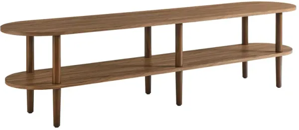 Torus Oval Wood TV Stand by Modway Walnut