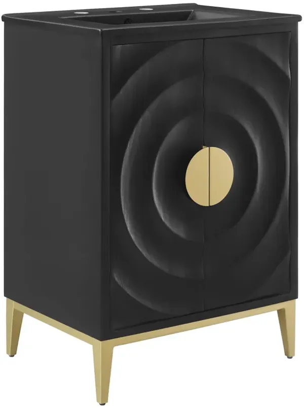 Beau 24" Bathroom Vanity Cabinet by Modway Basin Included / Black Black