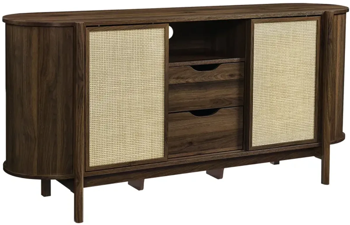 Reid 63" Curved Sideboard by Modway Walnut
