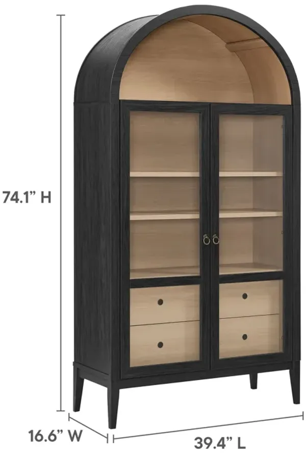 Sagamore China Cabinet w/ Lighting and Wine Storage by