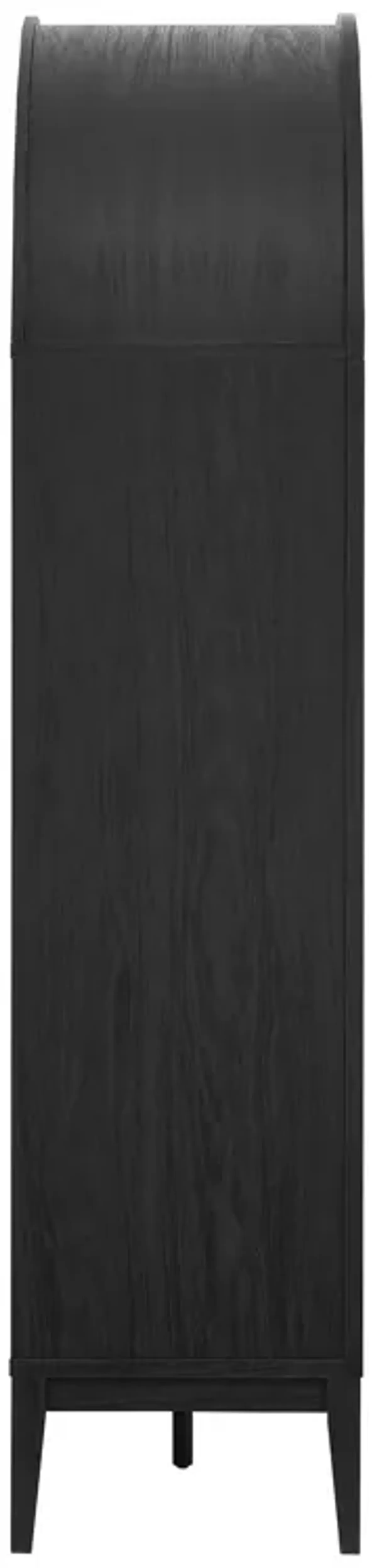 Nolan 74" Tall Arched Storage Display Cabinet Bookshelf by Modway Black