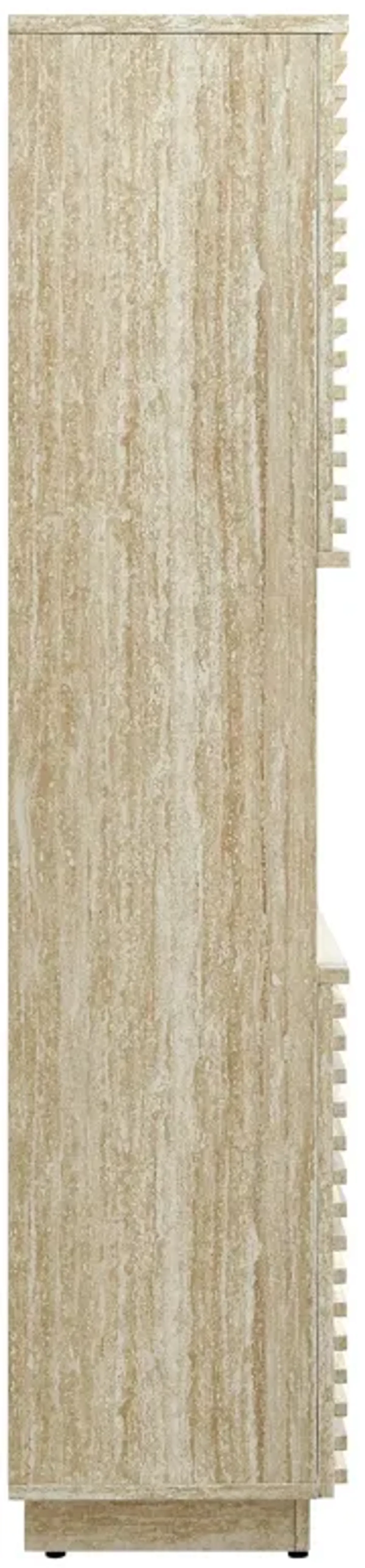 Render Tall Faux Travertine Linen Storage Cabinet by Modway Travertine