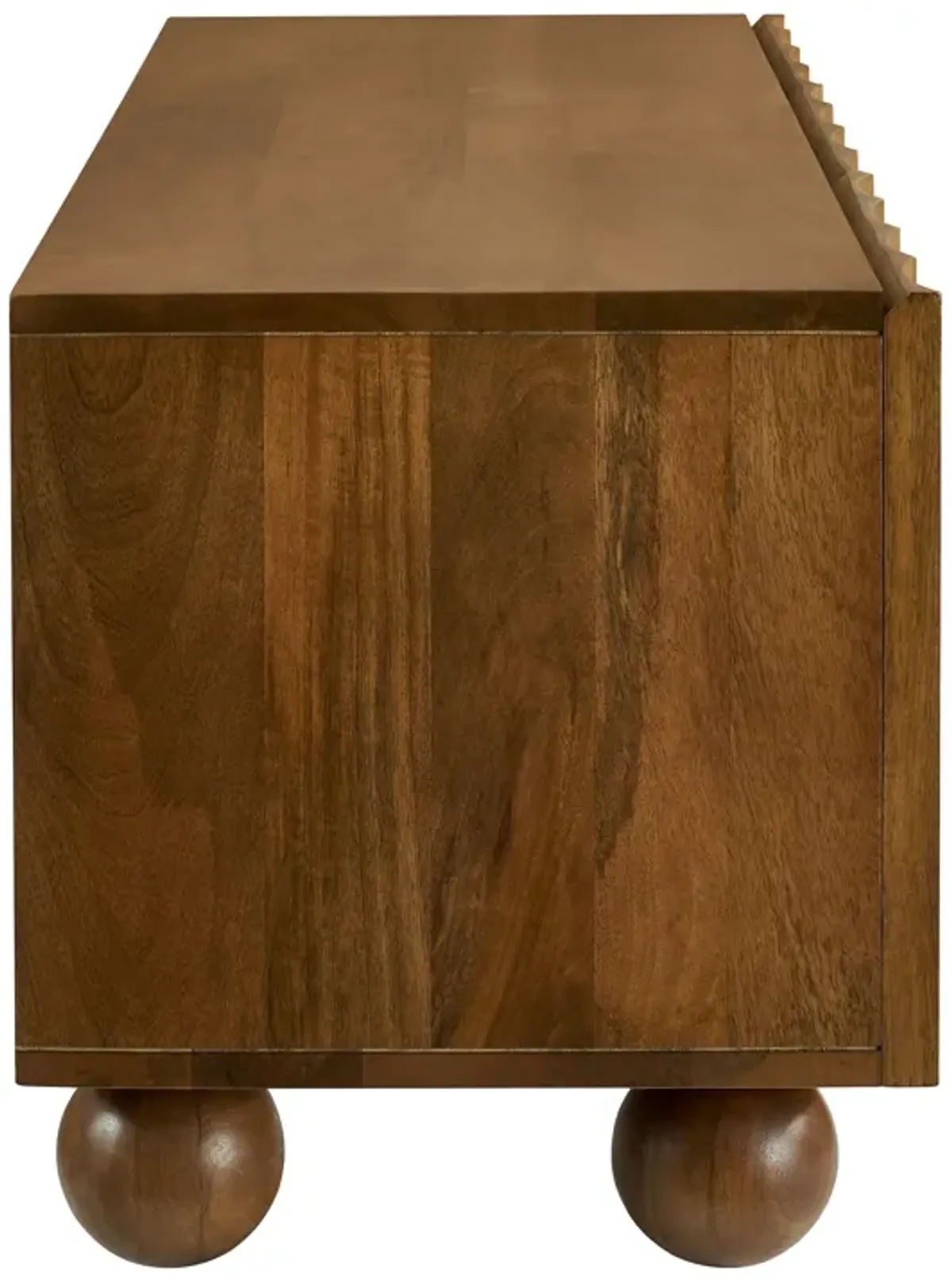 Sorren Scalloped 54" Wood TV Stand by Modway Walnut