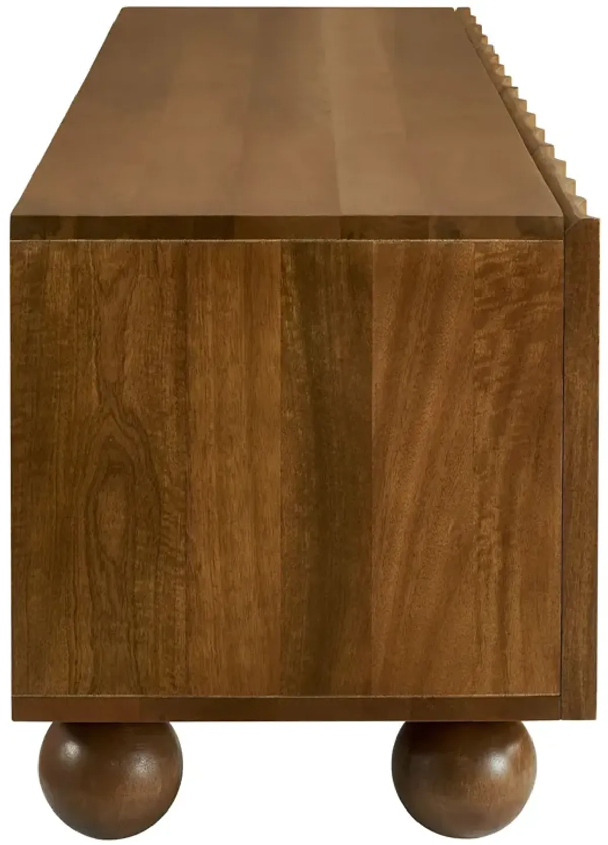 Sorren Scalloped 71" Wood TV Stand by Modway Walnut