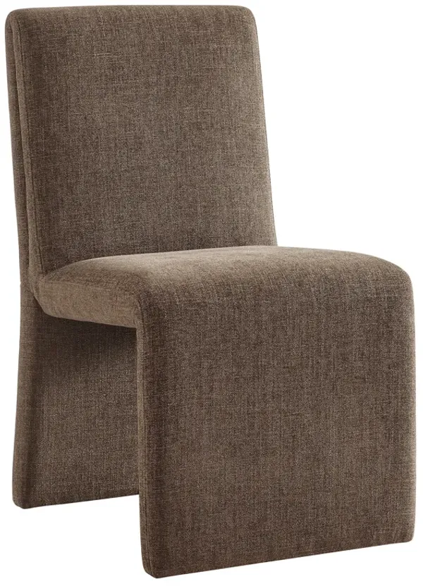 Emory Fabric Upholstered Dining Side Chair by Modway Mocha