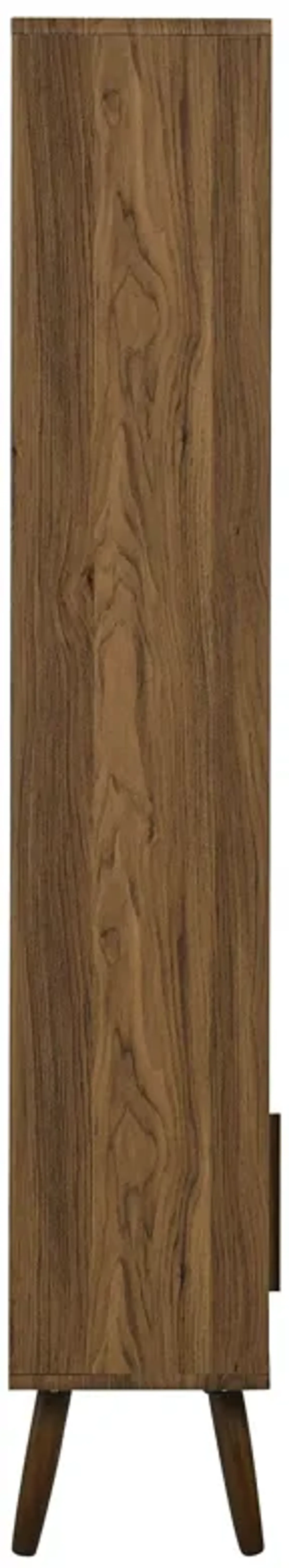 Transmit 45" Bookcase with Sliding Doors by Modway Walnut