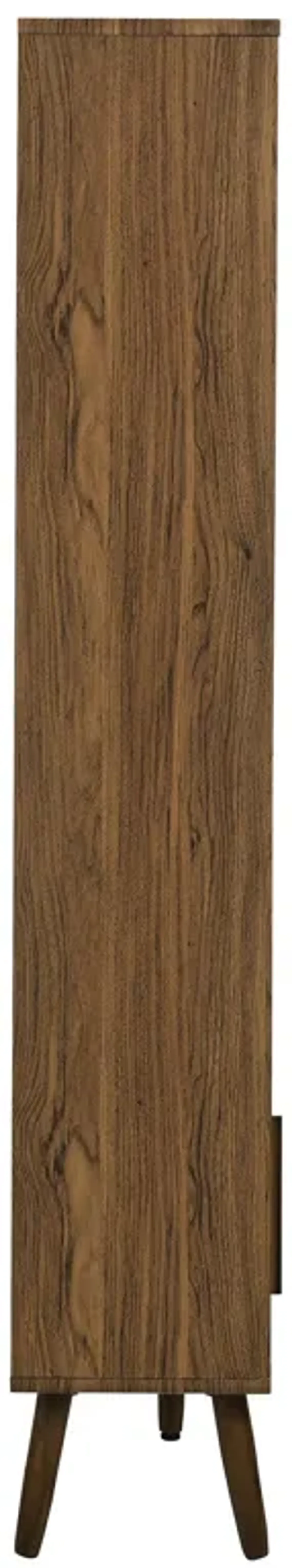 Transmit 59" Bookcase with Sliding Doors by Modway Walnut