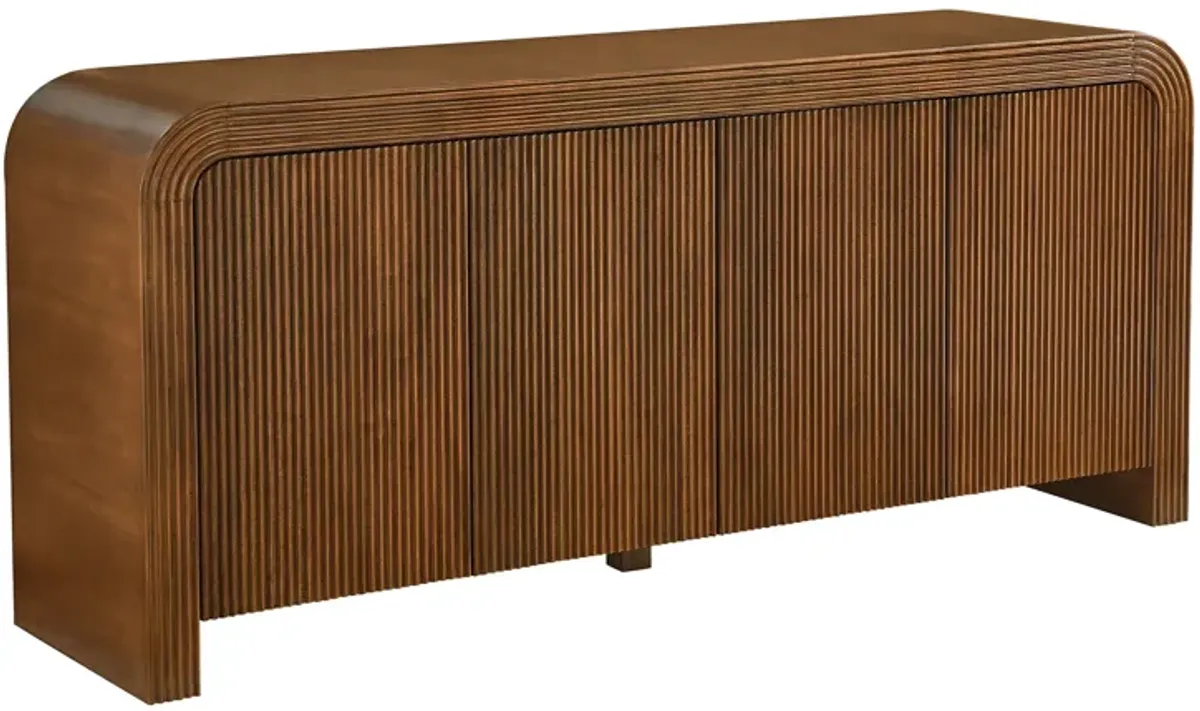 Waterflute 70" Fluted Sideboard Cabinet by Modway White Matte