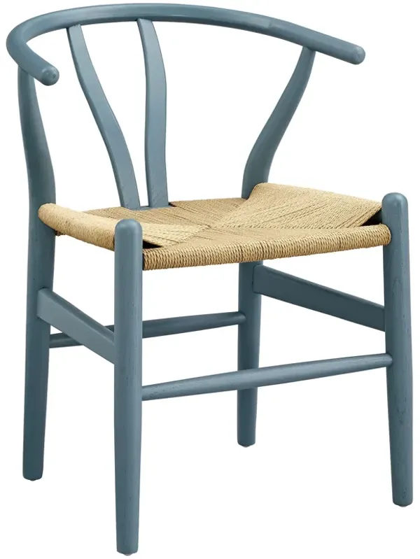 Amish 29" Wood Dining Chair by Modway Harbor Blue