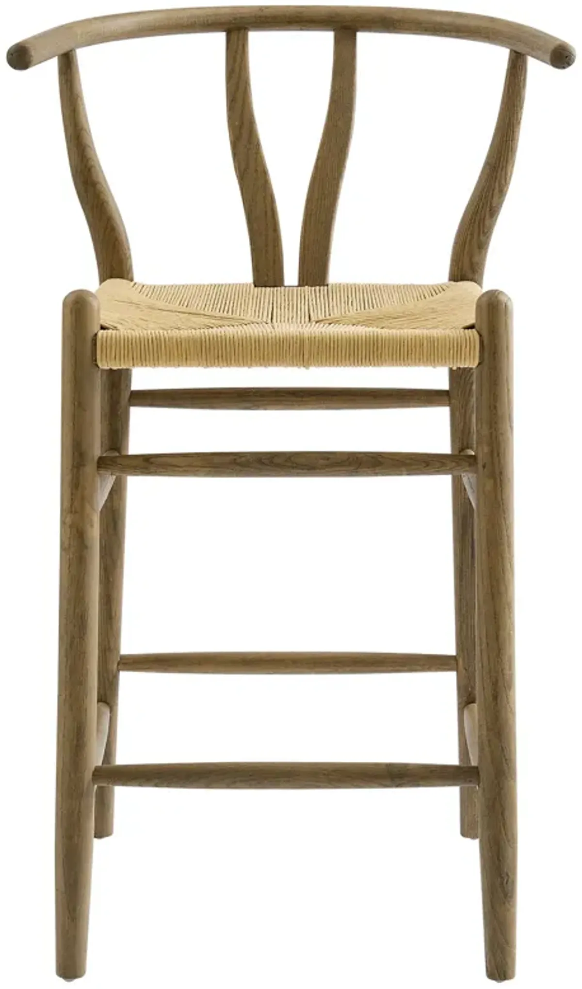 Amish Wood Counter Stool by Modway Weathered Gray Teak