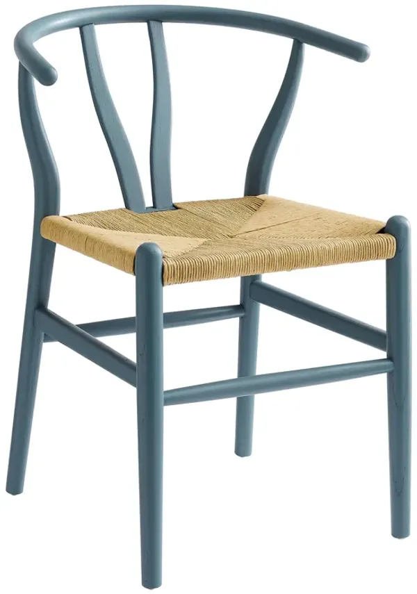 Amish 32" Wood Dining Accent Chair by Modway Harbor Blue