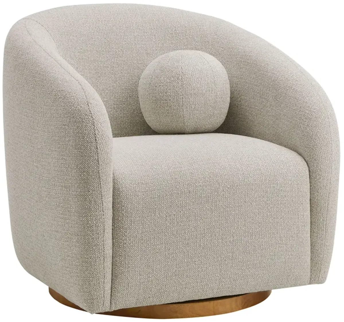 Holland Swivel Chenille Fabric Armchair by Modway Taupe