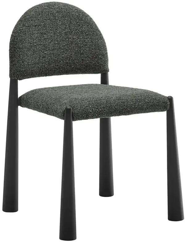 Hayley Upholstered Fabric Dining Side Chair by Modway Black Anthracite