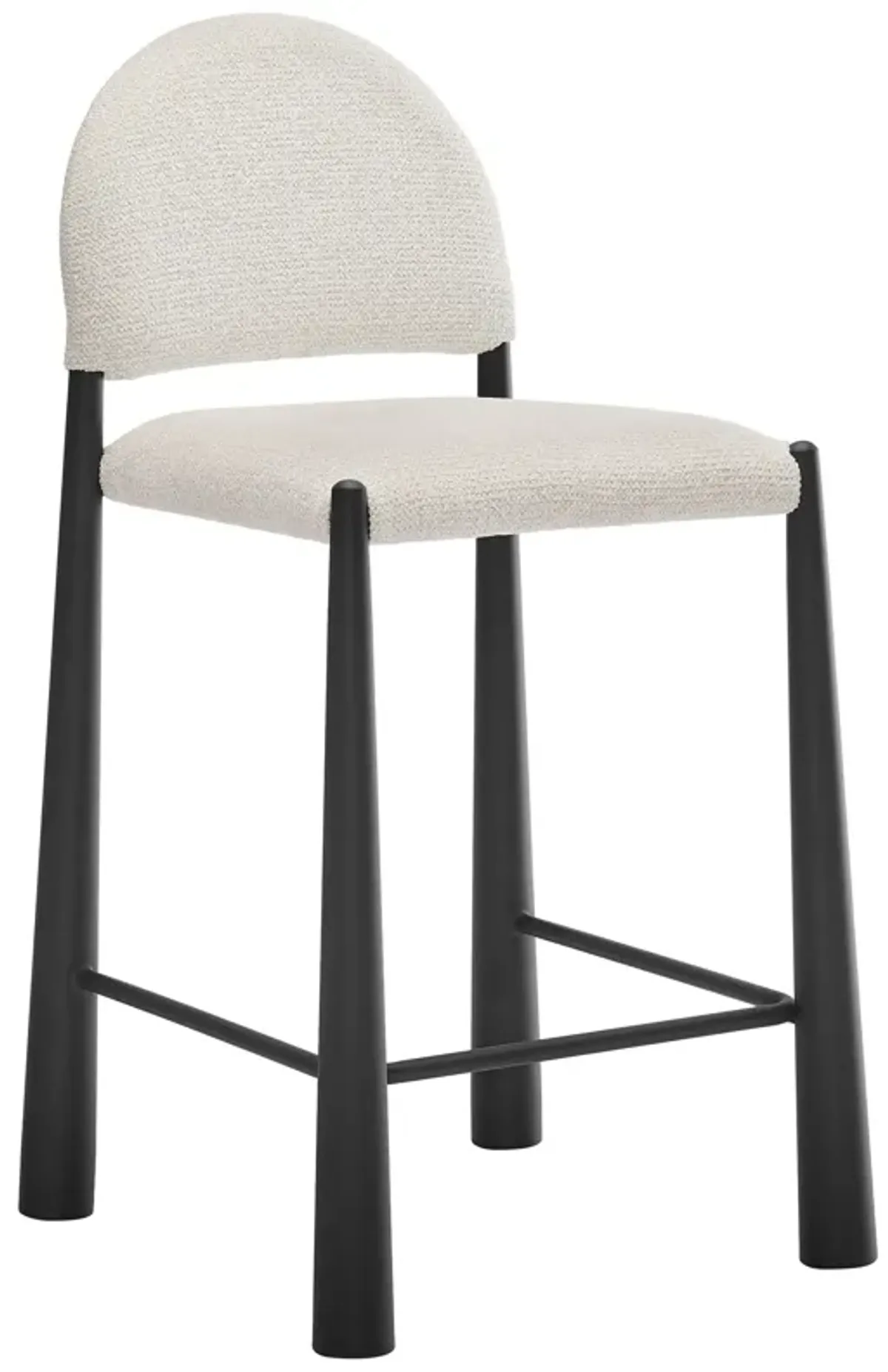 Hayley Upholstered Fabric Counter Stool by Modway Black Cream