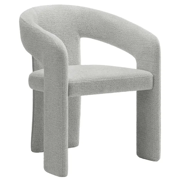 Oslo Barrel Fabric Upholstered Dining Accent Chair by Modway Dove Gray