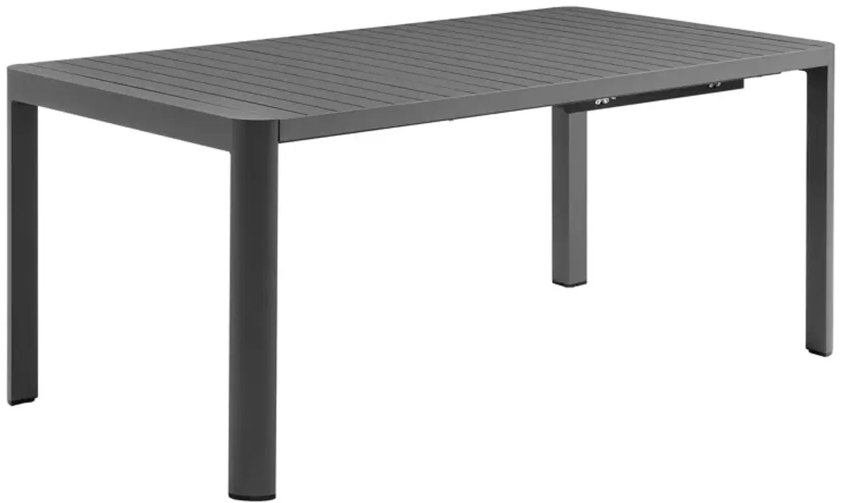 Tahoe Outdoor Patio Aluminum Extendable Dining Table by Modway Gray