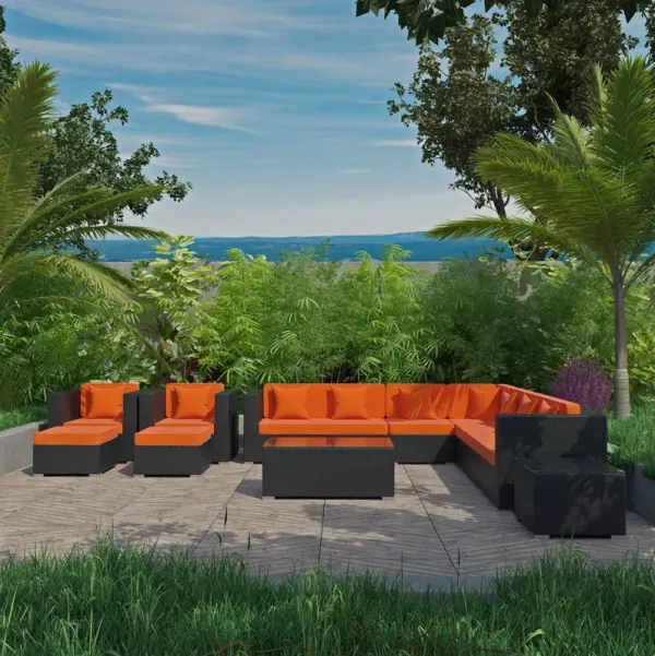 Cohesion 11 Piece Outdoor Patio Sectional Set by Modway