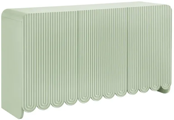 Dahlia Fluted and Scalloped Sideboard Storage Cabinet by Modway Sage