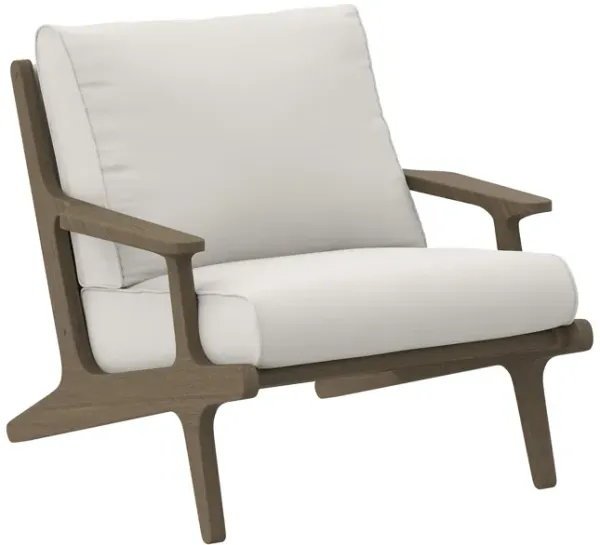 Saratoga Outdoor Patio Teak Wood Armchair by Modway Weathered Gray White