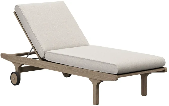 Saratoga Outdoor Teak Chaise Lounge Chair by Modway