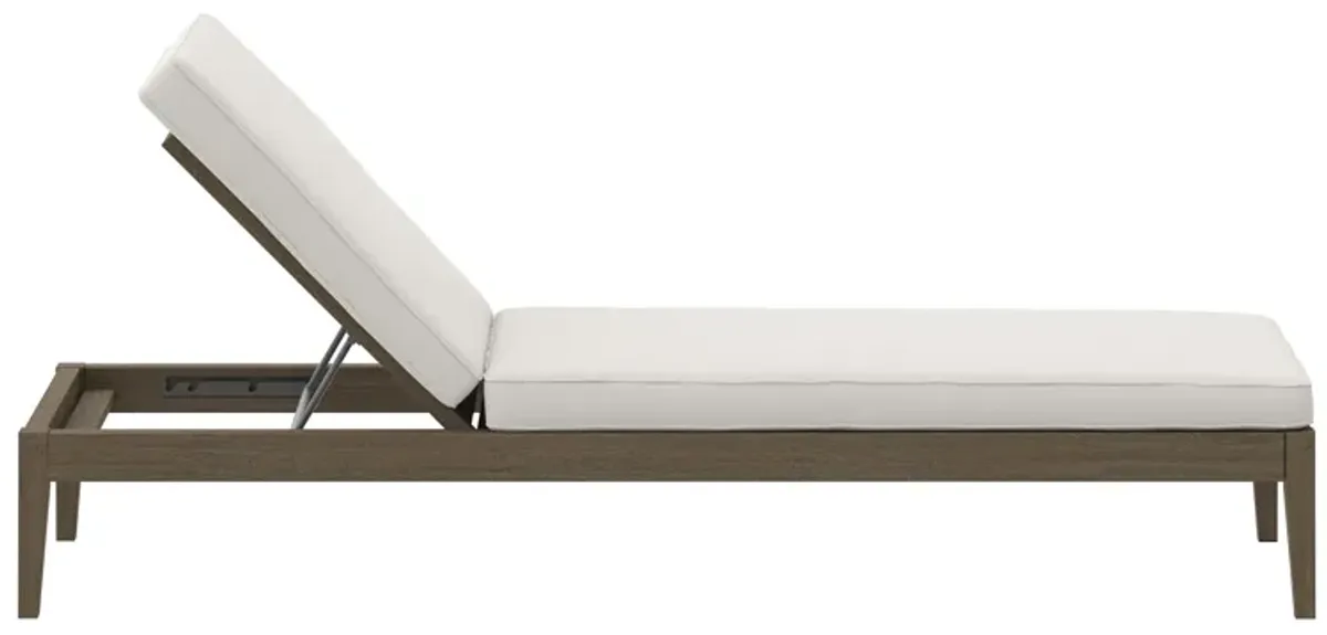 Northlake Outdoor Patio Teak Chaise Lounge by Modway