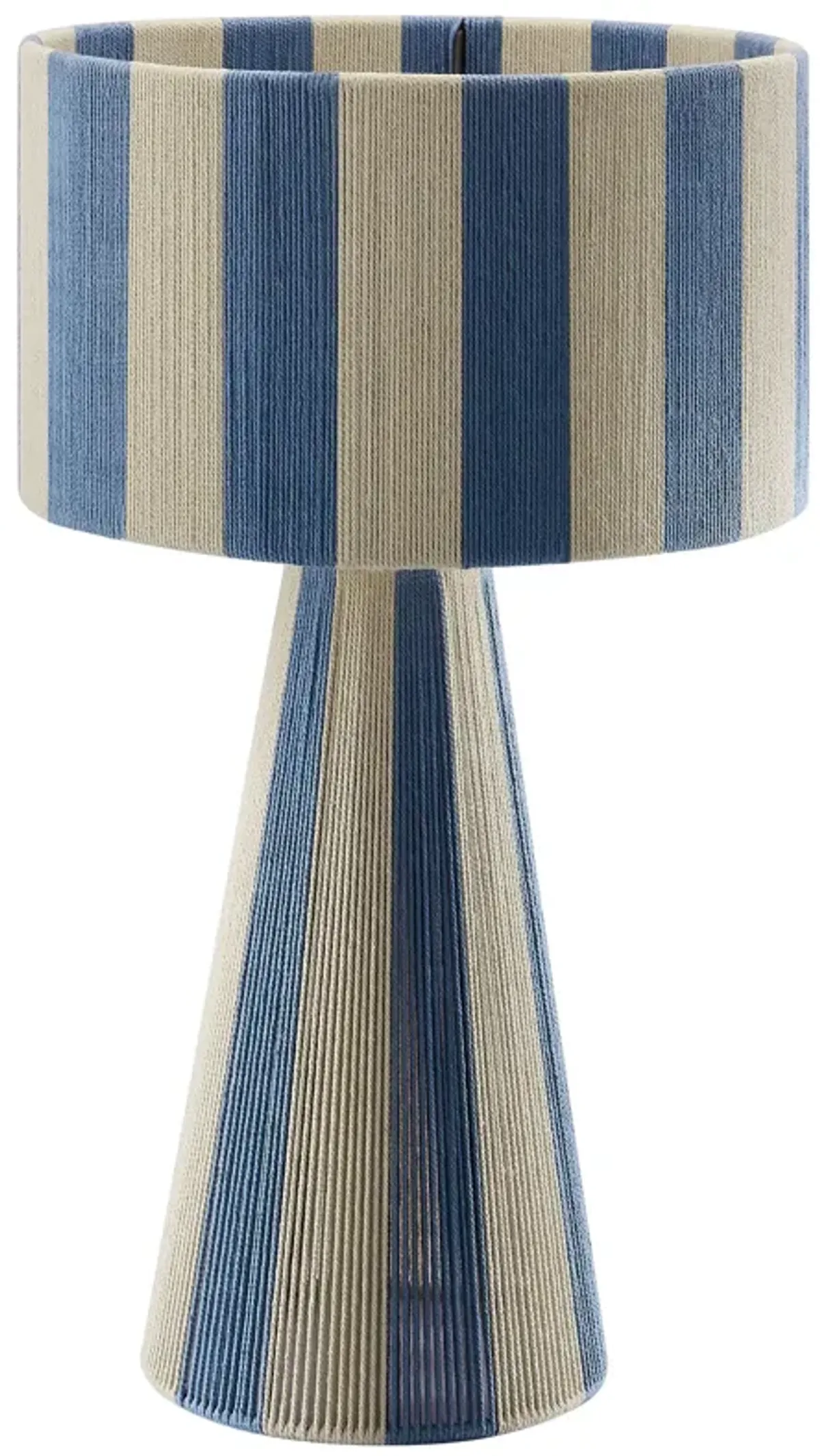 Renae Handwoven Cotton Thread Striped Table Lamp by Modway Capri Blue