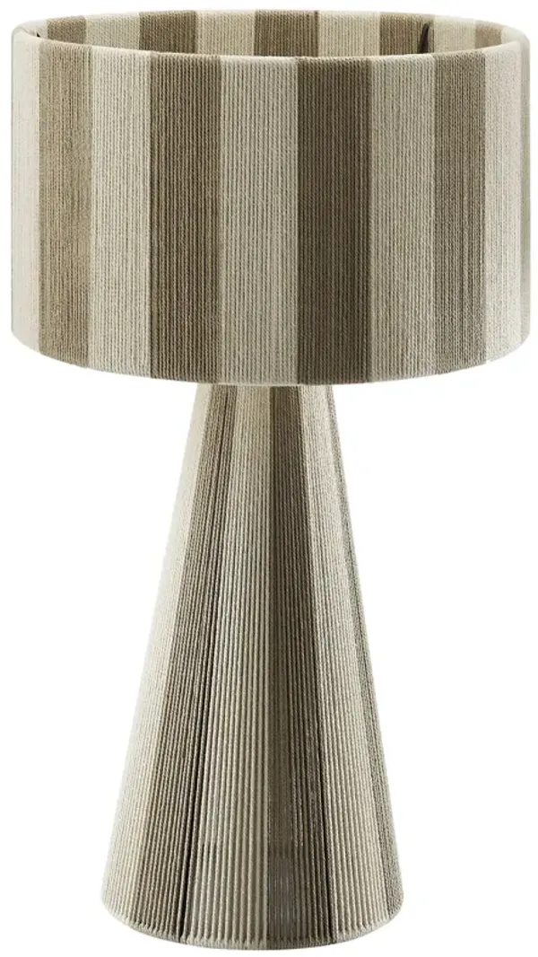 Renae Handwoven Cotton Thread Striped Table Lamp by Modway Cobblestone