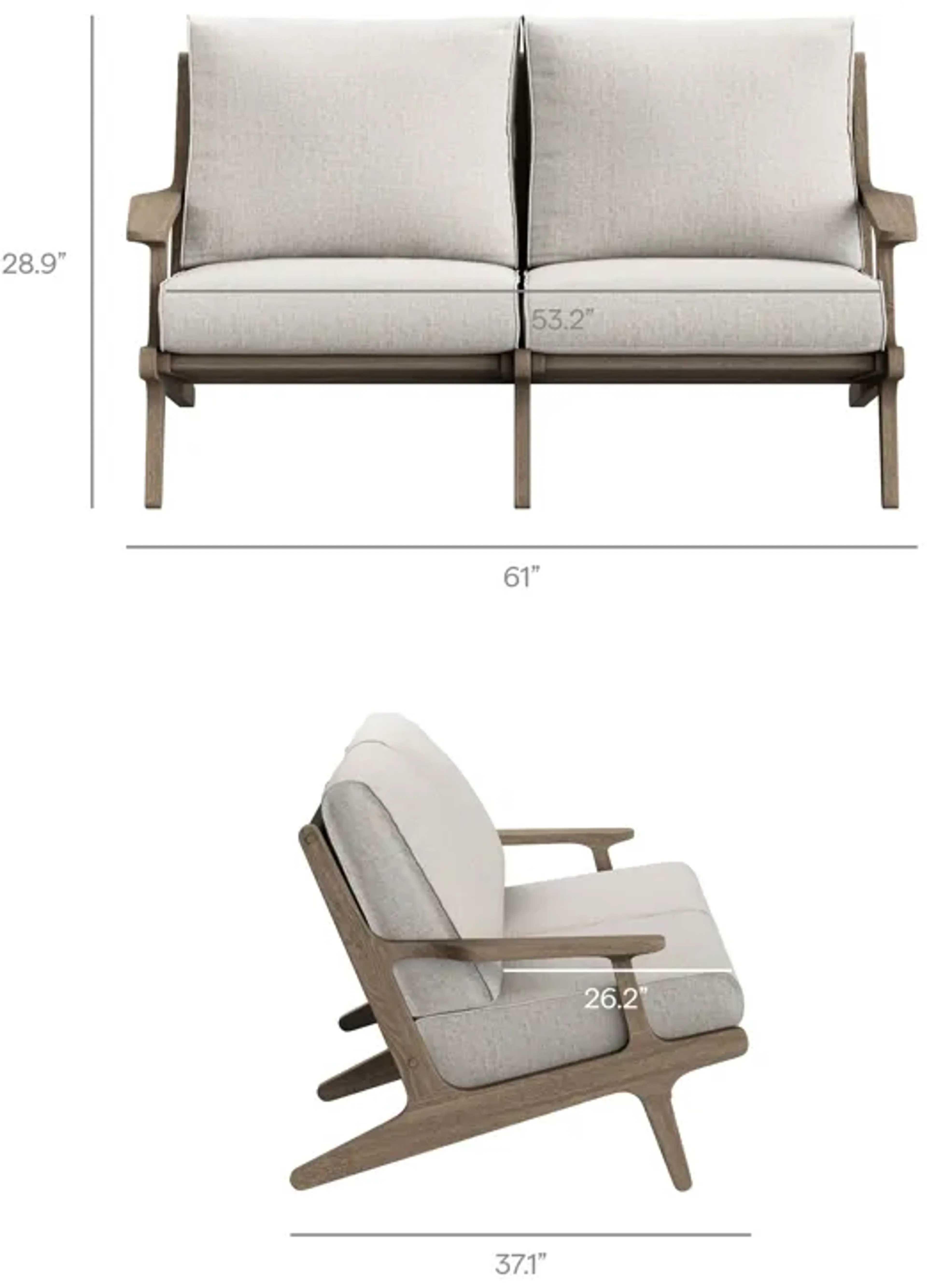 Saratoga 5 Piece Outdoor Teak Wood Furniture Set By Modway Lexmod ...