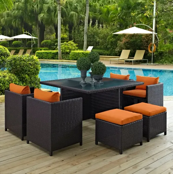 Inverse 9 Piece Outdoor Patio Dining Set by Modway