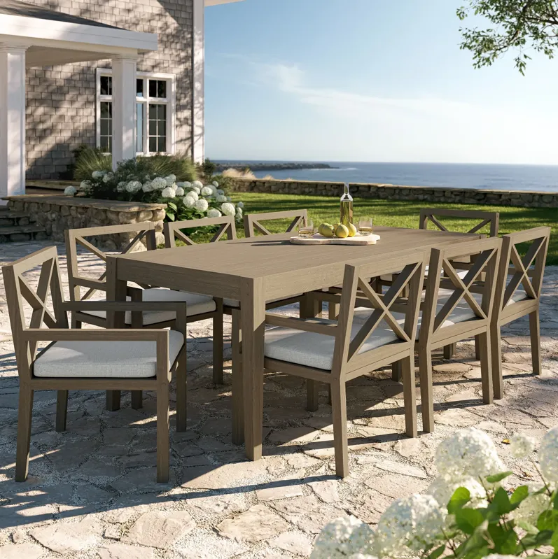 Northlake 9-Piece Outdoor Teak Wood Dining Set by Modway