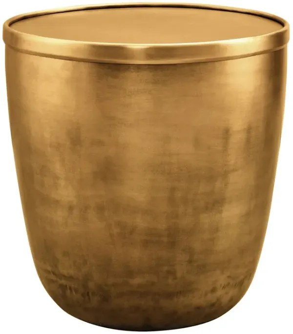 Viora Metal Storage Side Table by Modway Burnished Brass