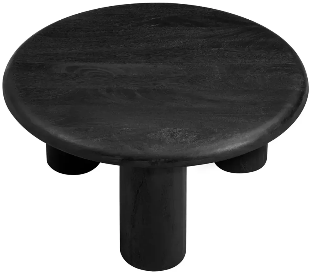 Mavina Round Mango Wood Coffee Table by Modway Black