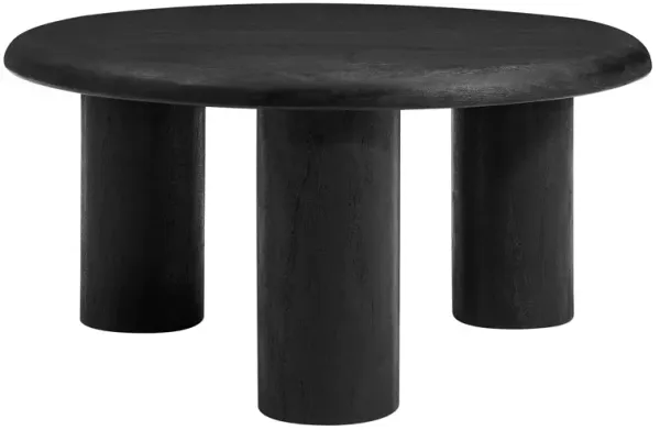 Mavina Round Mango Wood Coffee Table by Modway Black