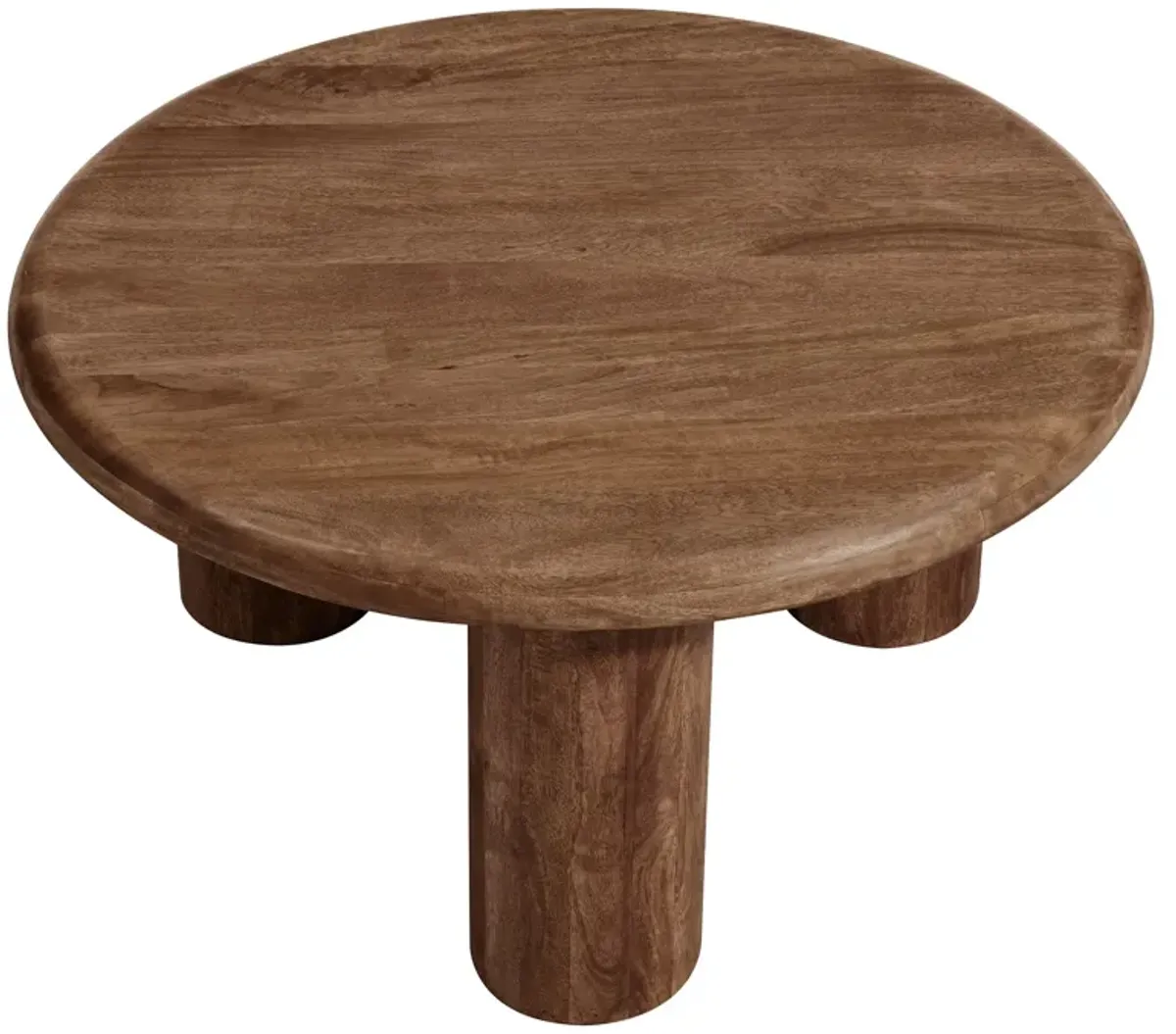 Mavina Round Mango Wood Coffee Table by Modway Walnut