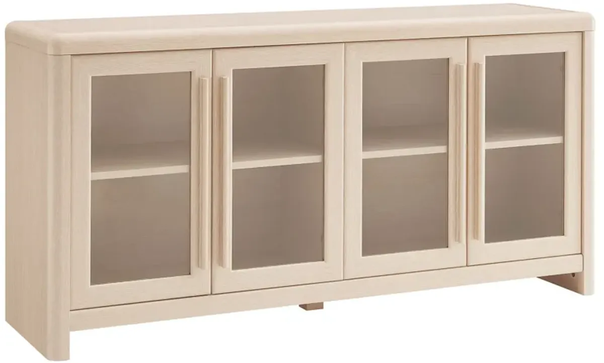 Evren 4-Door Sideboard Storage Display Cabinet by Modway Ash