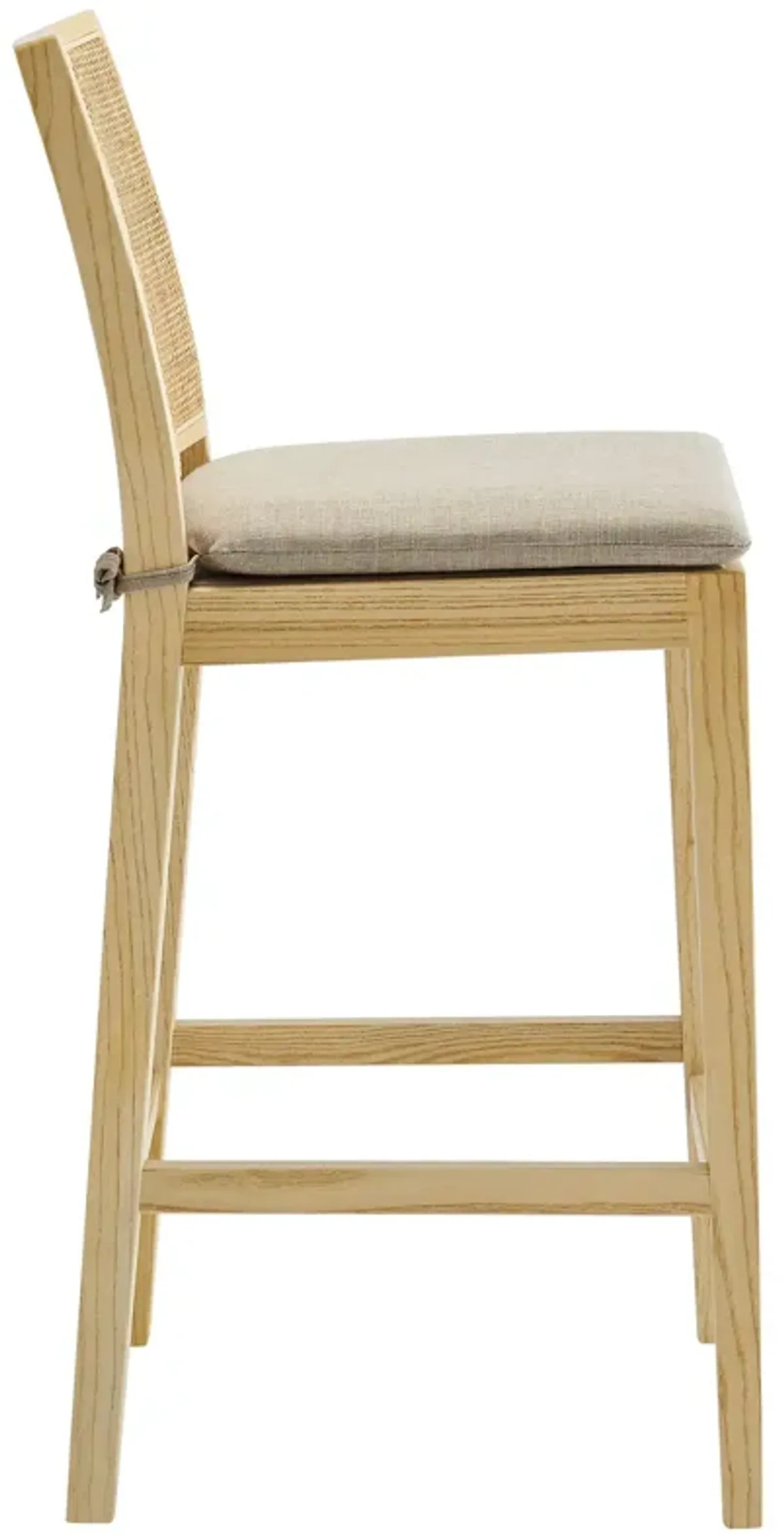 Ovard Wood and Rattan Counter Stool by Modway Natural