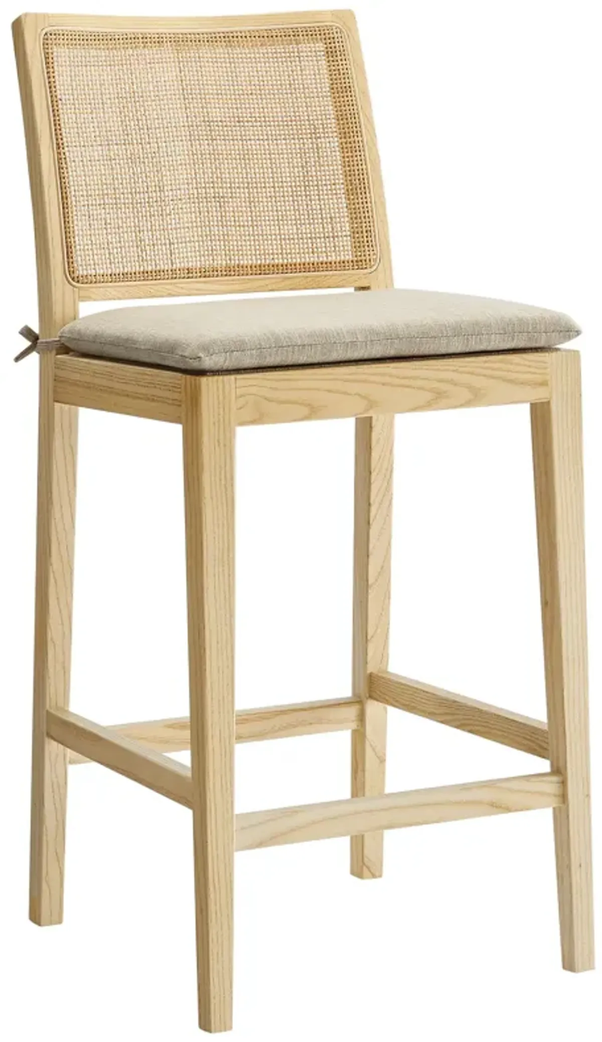 Ovard Wood and Rattan Counter Stool by Modway Natural