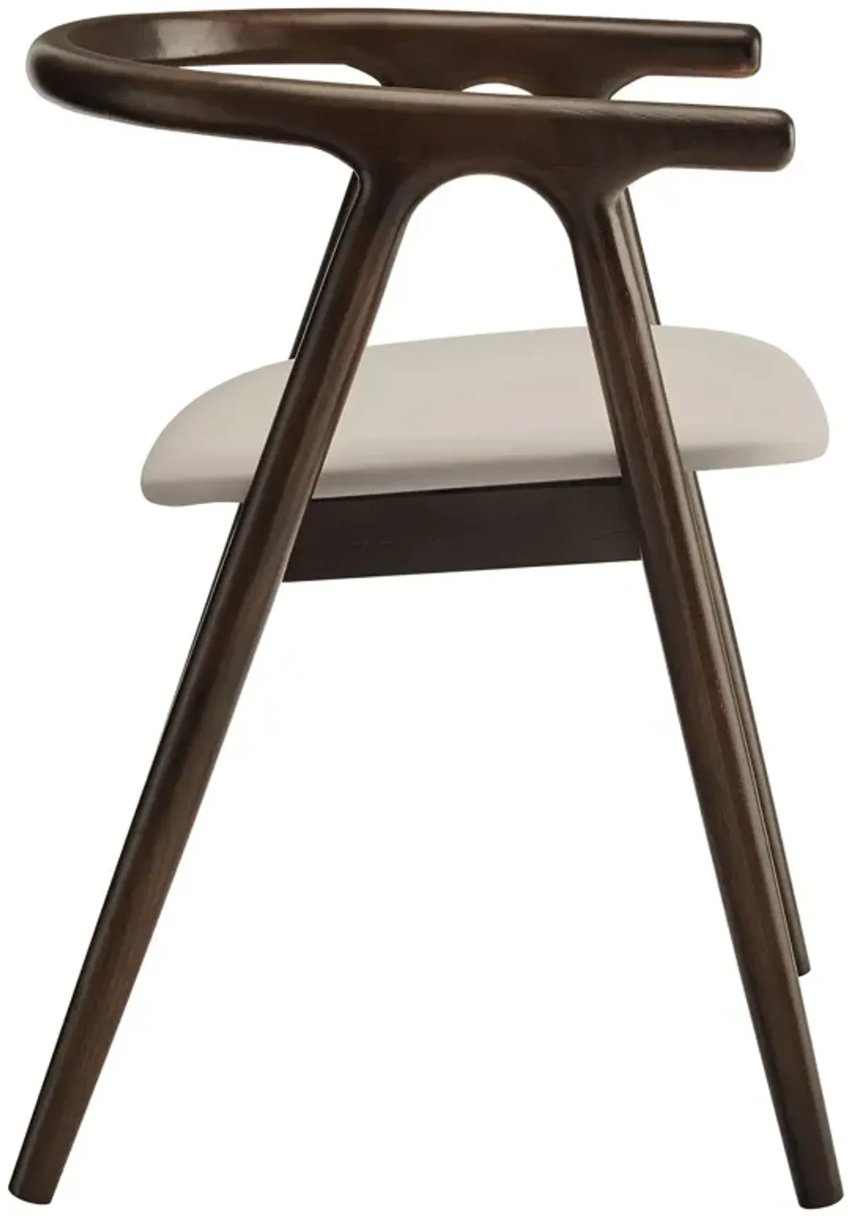 Henry Vegan Leather and Wood Dining Chair by Modway Stone