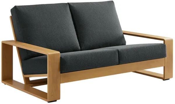 Lirienne Outdoor Patio Aluminum Faux Wood Loveseat by Modway