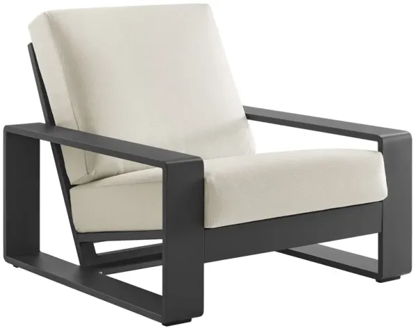Lirienne Outdoor Patio Aluminum Armchair by Modway Cream Gray