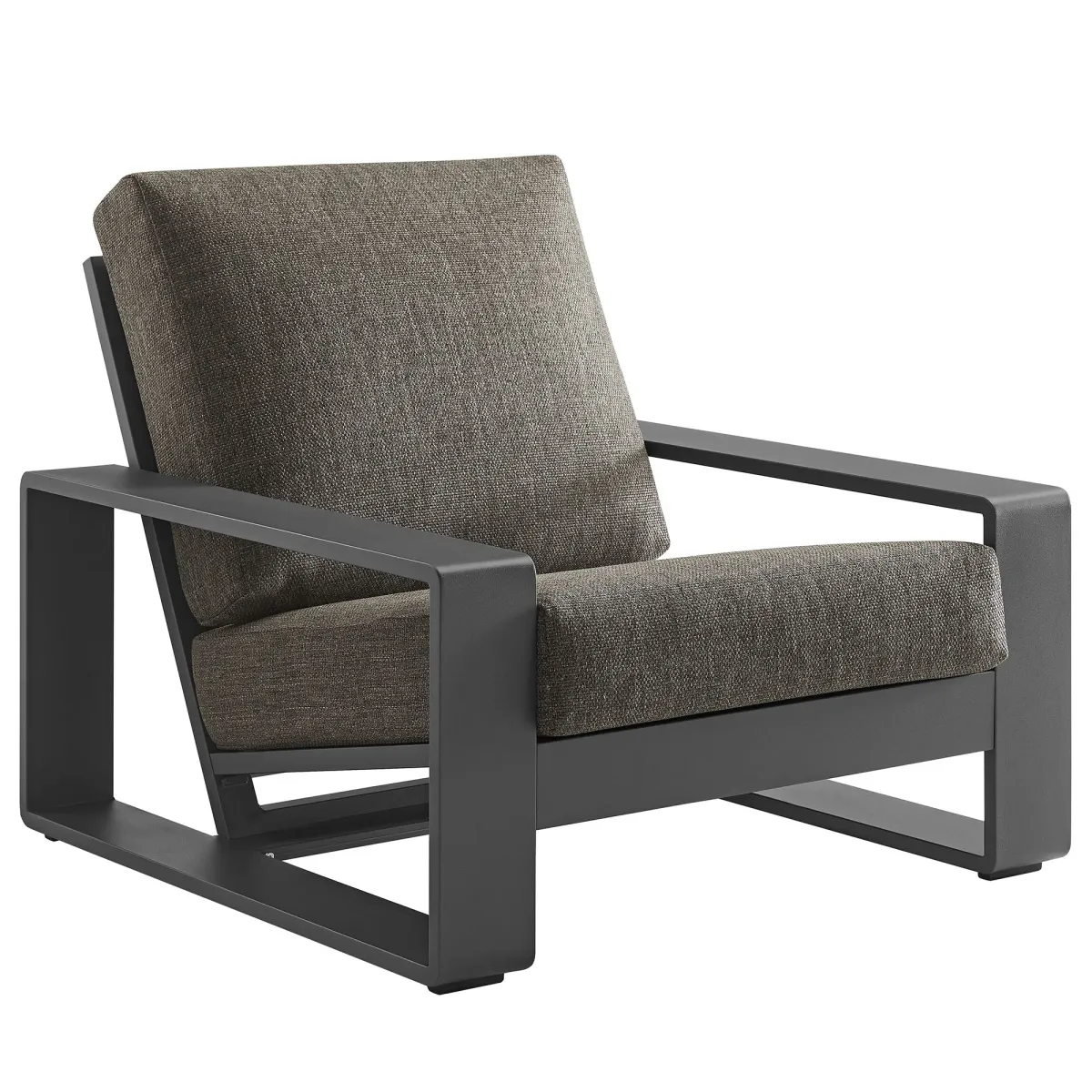 Lirienne Outdoor Patio Aluminum Armchair by Modway Smoke