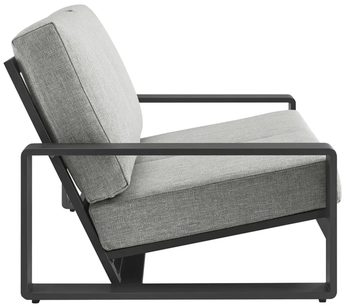 Lirienne Outdoor Patio Aluminum Loveseat by Modway Light Gray Gray
