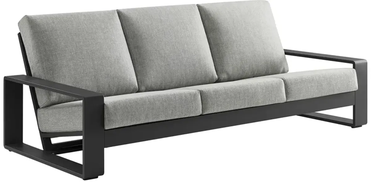 Lirienne Outdoor Patio Aluminum Sofa by Modway Light Gray Gray