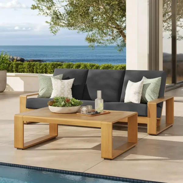 Lirienne 2-Piece Outdoor Patio Aluminum Faux Wood Furniture Set by Modway