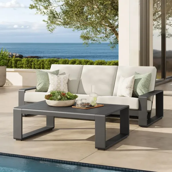 Lirienne 2-Piece Outdoor Patio Aluminum Furniture Set by Modway Smoke
