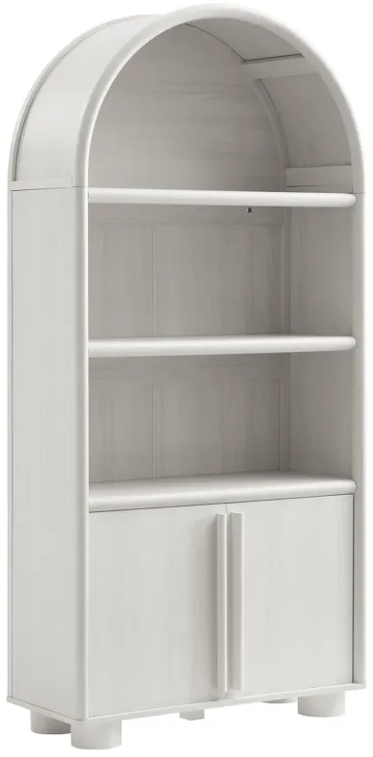 Bellamy Tall Arched Display Cabinet Bookcase by Modway Black Oak