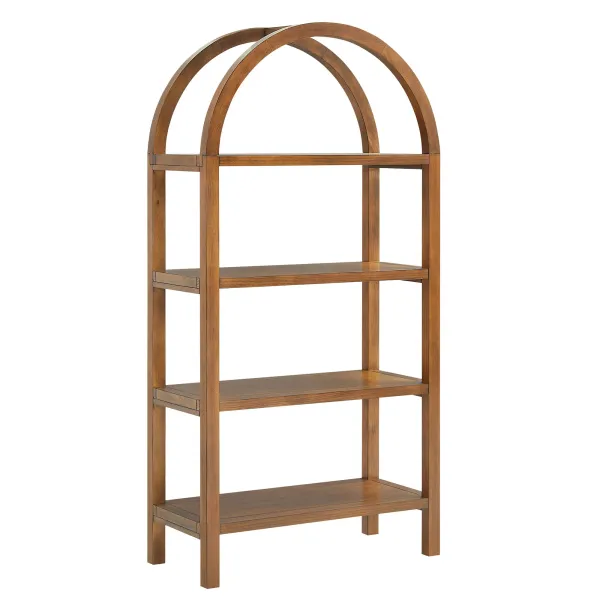 Vexley 60 Inch Wide Arched Bookshelf by Modway Walnut