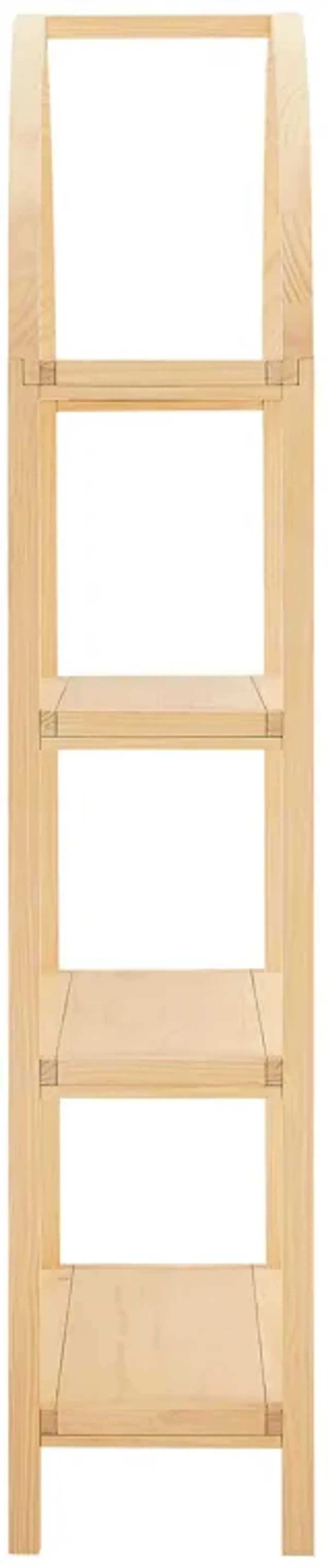 Vexley 72 Inch Large Arched Bookshelf by Modway Natural